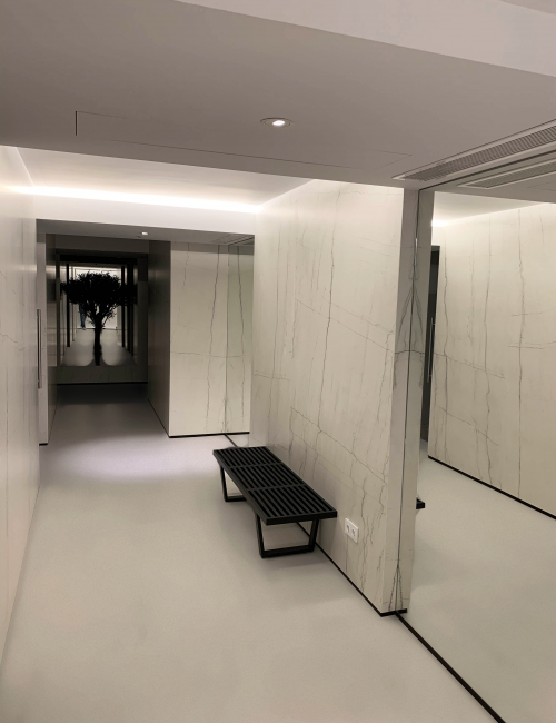 Paredes recubiertas con PVC