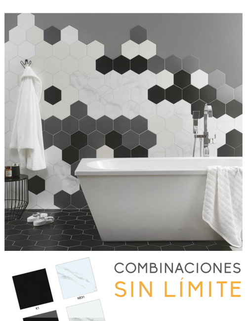 Hexágonos para baños y cocinas